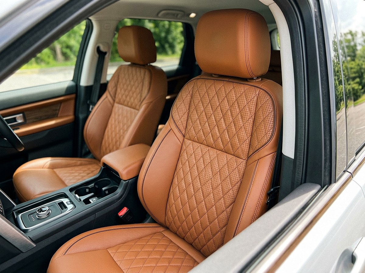 A finished diamond-quilted install